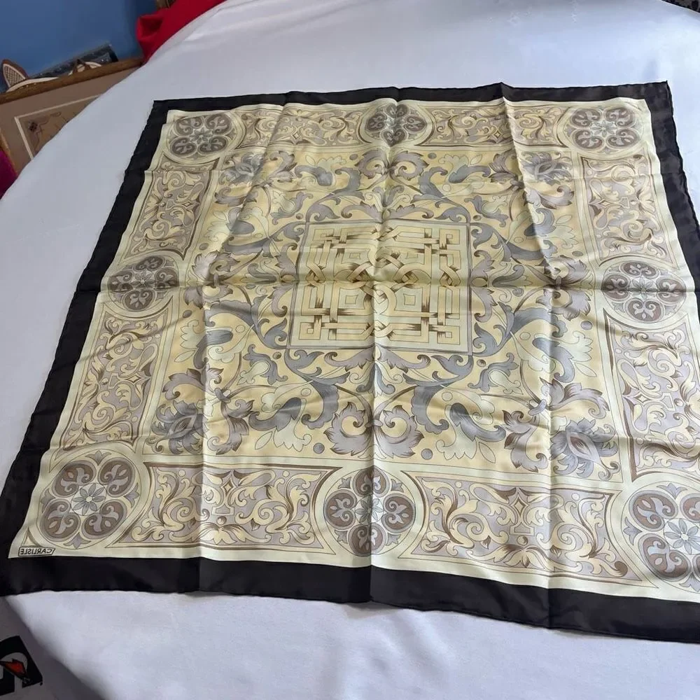 Carlisle Designer Paisley VTG Silk Scarf